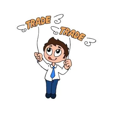 Happy Trader Illustrazione stock