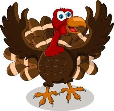 Happy turkey cartoon 스톡 일러스트
