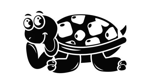 Happy turtle icon animation Stock Footage 156244149