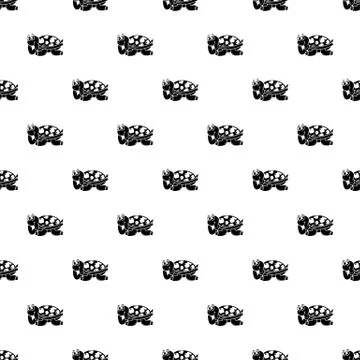Happy turtle icon, simple style Stock Illustration