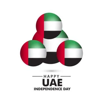 Happy UAE Independence Day Vector Template Design Illustration Stock Illustration