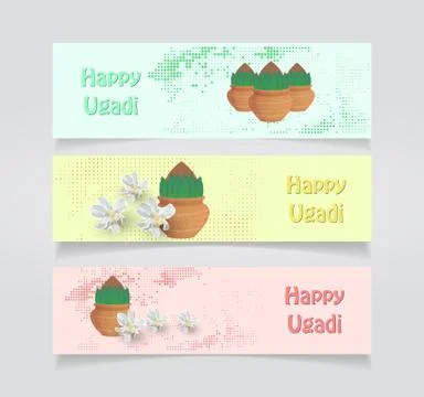 Happy Ugadi card Stock Illustration