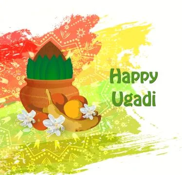 Happy Ugadi card Stock Illustration