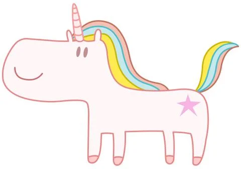 Happy unicorn Illustrazione stock