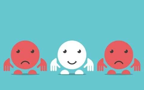 Happy unique round character Stock Illustration