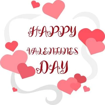 Happy Valentine Day Background Vector File Stock Illustration