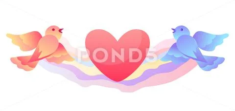 Happy Valentine Day greeting card. Stock Illustration