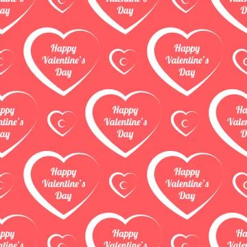 Happy Valentine day seamless pattern Stock Illustration