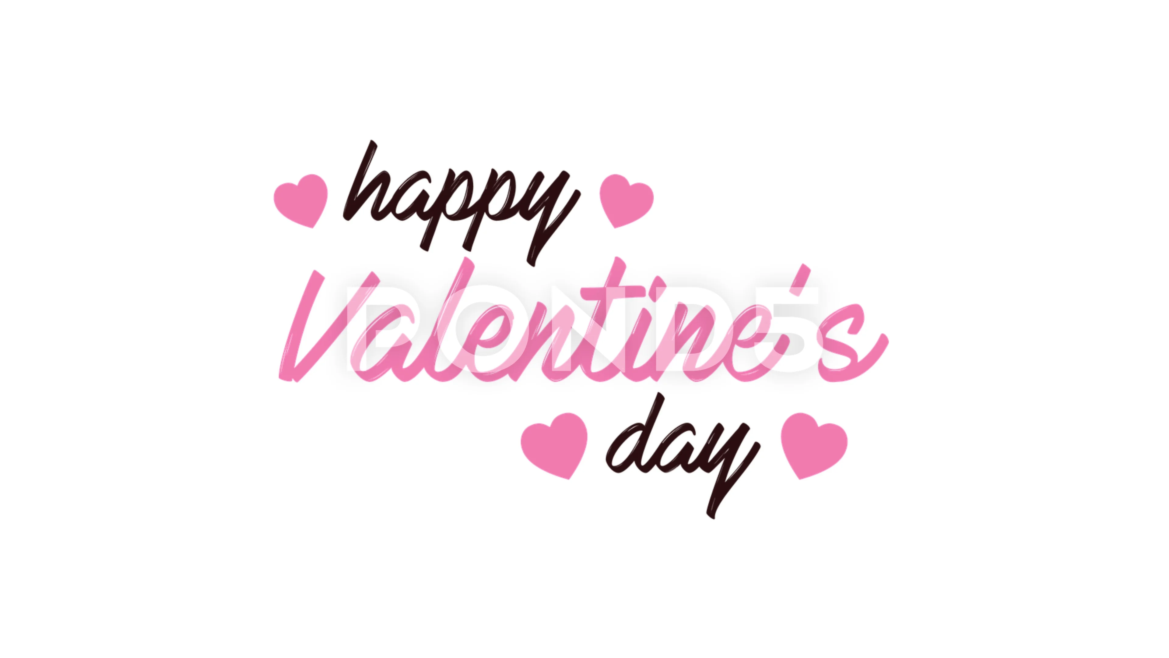 Happy Valentines Day Writing Happy Valentine S Day Writing Text Anima... | Stock Video | Pond5
