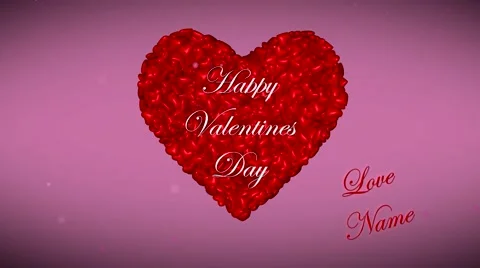 Happy valentines animation hearts Stock After Effects