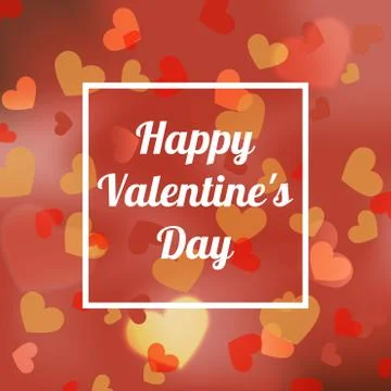Happy Valentines Bokeh Background Vector Stock Illustration