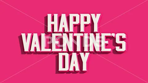 Happy Valentine's Day 3D Text Style Effect 06 PSD Template