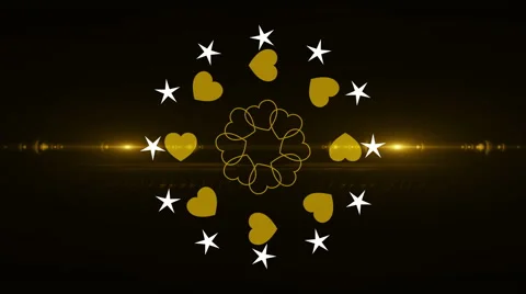 Happy valentines day 4K yellow Stock Footage 59108574