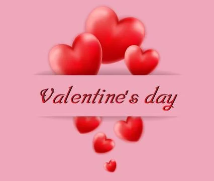 Happy Valentine's Day And the elements of the wedding card. Pink background w イラスト素材
