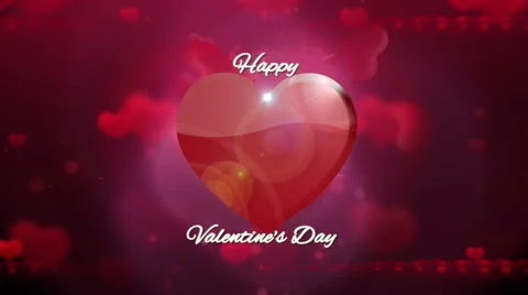 Happy valentines day background red Stock Footage 45809475