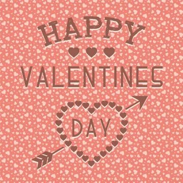 Happy valentines day background. Vector seamless hearts pattern. Romantic Illustrazione stock