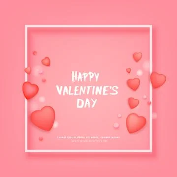 Happy Valentine's Day Banner. Elements for Graphic Design. Vector Illustratio Stock Illustration