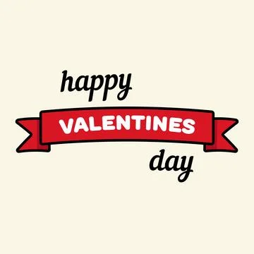 Happy Valentine's Day design. Vector illustration Stock Illustration