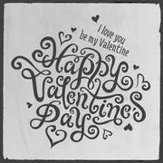 Amore mio Happy Valentine's Day Hand Lettering - Typographical Background  Set Illustration #102372764