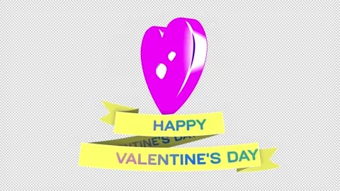 Happy Valentine's Day Heart Stock-Footage 148268341