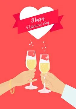 Happy valentines day Illustrazione stock