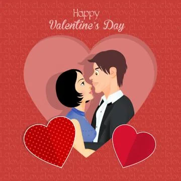 Happy Valentine's day Stock Illustration