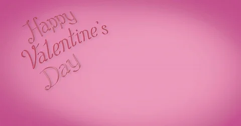 Happy Valentine's Day inscription and negative space Stock Footage