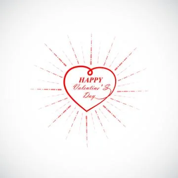 Happy Valentine's day lettering card.Valentines day vintage lettering backgro Illustrazione stock