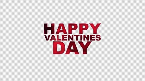 Happy Valentines Day Loop Alpha Stock Footage 307844215