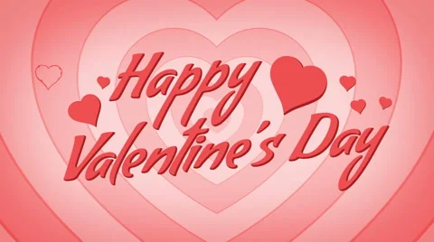 Happy Valentine's Day Loop. Motion Hearts Background Stock Footage 59725645