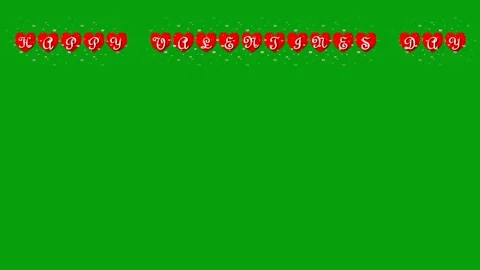 Happy valentines day motion graphics with green screen background Stock Footage 148285108