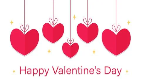 Happy Valentine's Day. Postcard design Stock Illustration