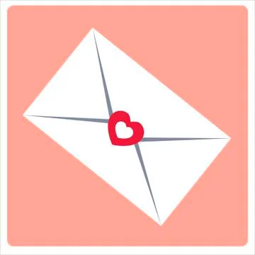Happy Valentines Day postcard vector illustration, heart love icon. EPS 10. Illustrazione stock