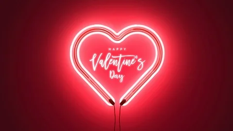 Happy Valentine's Day script lettering inscription Greeting Card. Stock Footage 121583533