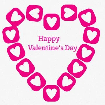 Happy Valentine's Day script lettering inscription Illustrazione stock