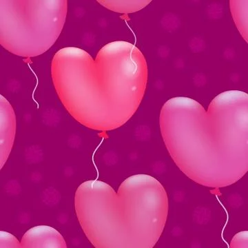 Happy Valentine`s Day seamless pattern Stock Illustration