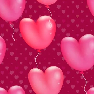 Happy Valentine`s Day seamless pattern Stock Illustration