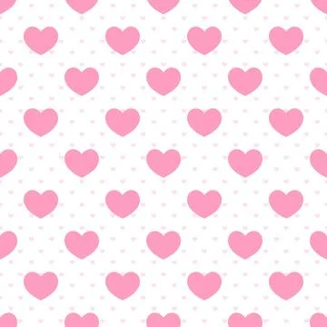 Happy Valentine's Day Seamless Pattern Design with Decoration in Template H.. Illustrazione stock