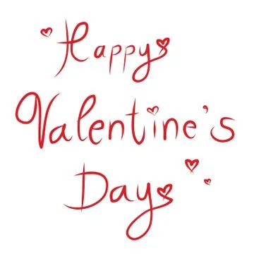 Happy valentine's day text Stock Illustration