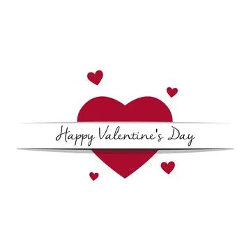 Happy valentine's day text Stock Illustration