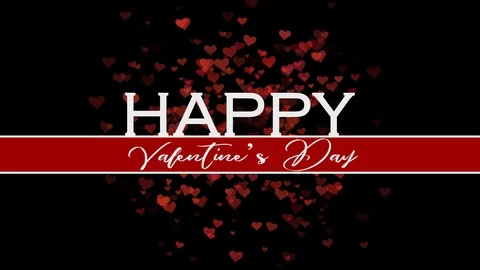 Happy Valentine's Day Title Graphics Stock Footage 123008795