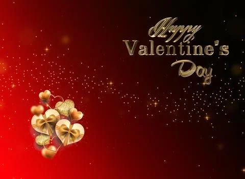 Happy Valentine's Day. Typographical , light, heart. Greeting card invitation Stock Illustration