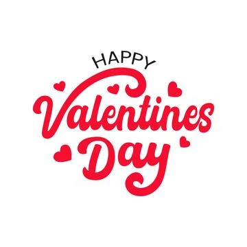 Happy Valentines Day typography vector illustration. Romantic Template design Stock Illustration