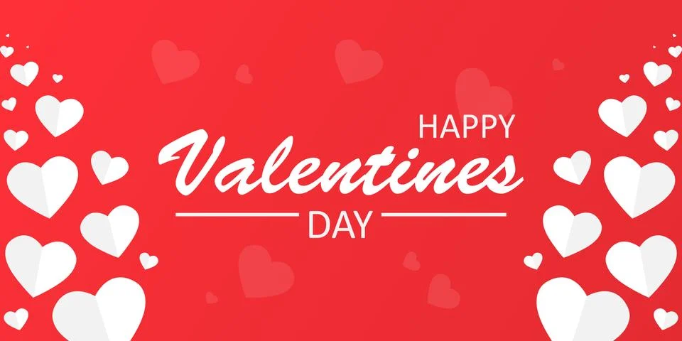 Happy Valentines Day vector background with hearts. Valentines Day concept Stock Illustration