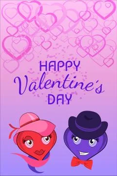 Happy Valentine's day. Vector template Stock Illustration