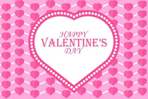 Happy Valentine's Day Vector Template Design Illustration 스톡 일러스트