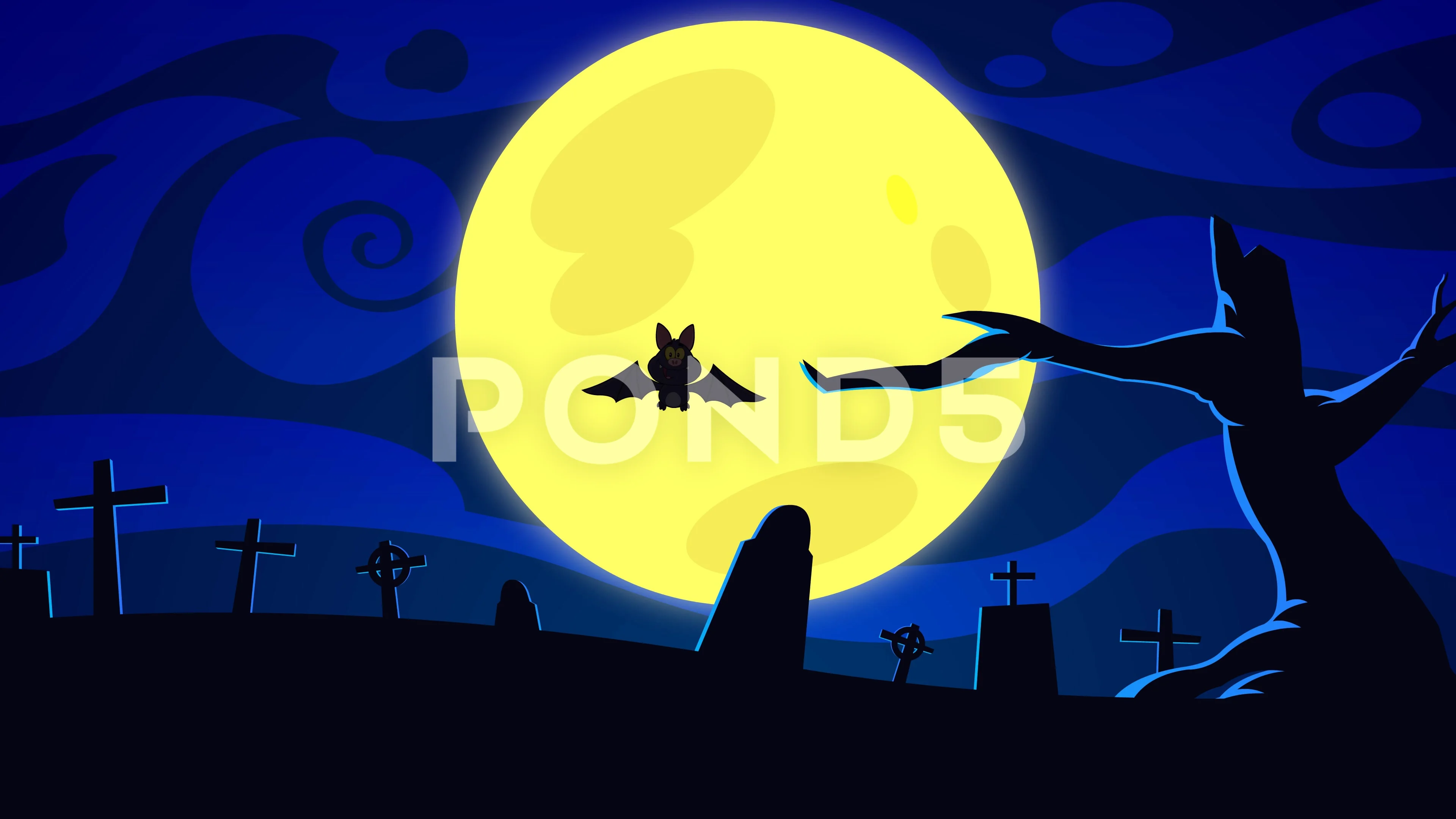Happy Vampire Bat Cartoon Character Flyi... | Stock Video | Pond5