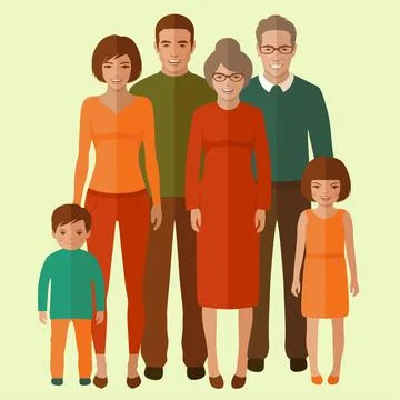 Happy vector family Stock Illustration