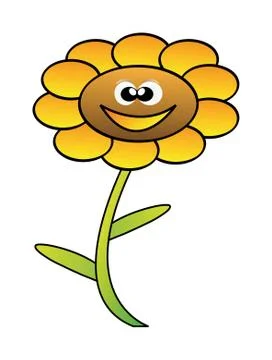 Happy vector flower Stock Illustration