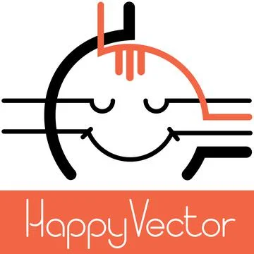 Happy Vector Stock Illustration